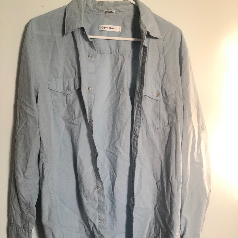 Light blue Calvin Klein button up